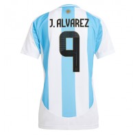 Argentína Julian Alvarez #9 Domáci Ženy futbalový dres Copa America 2024 Krátky Rukáv